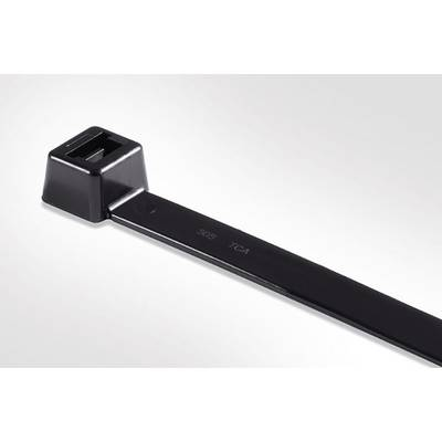 HellermannTyton 111-60160 LK2A-PA66W-BK Kábelkötöző 270 mm 4.60 mm Fekete UV stabilizált 100 db (111-60160)