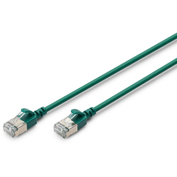 DIGITUS Patchkabel CAT 6A F/FTP Slim 0,50m grün