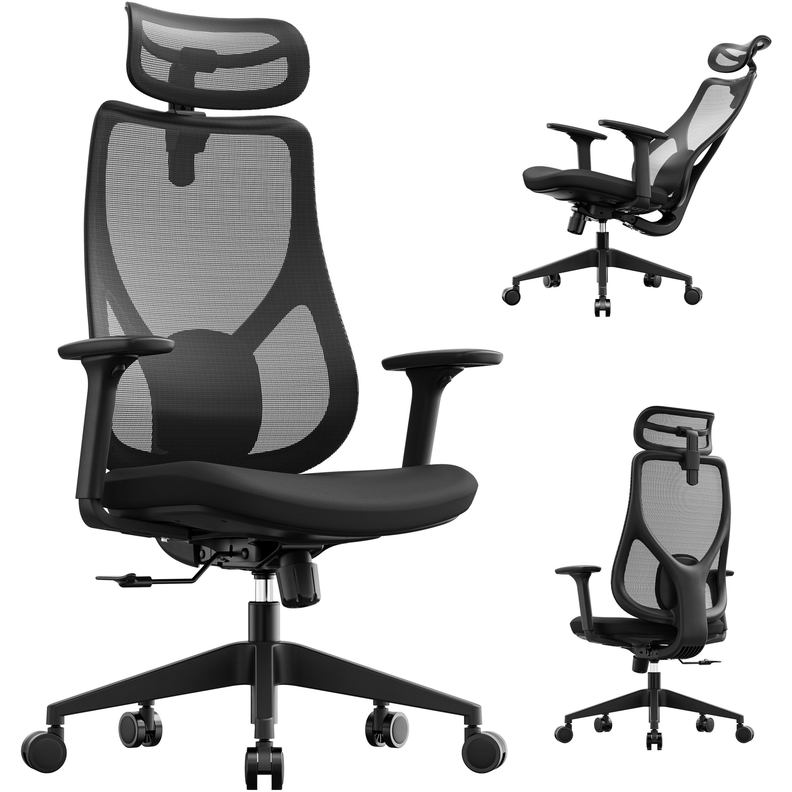 SENSE7 MOYO Irodai Szék, Ergonomikus, Fekete (5902659848086)