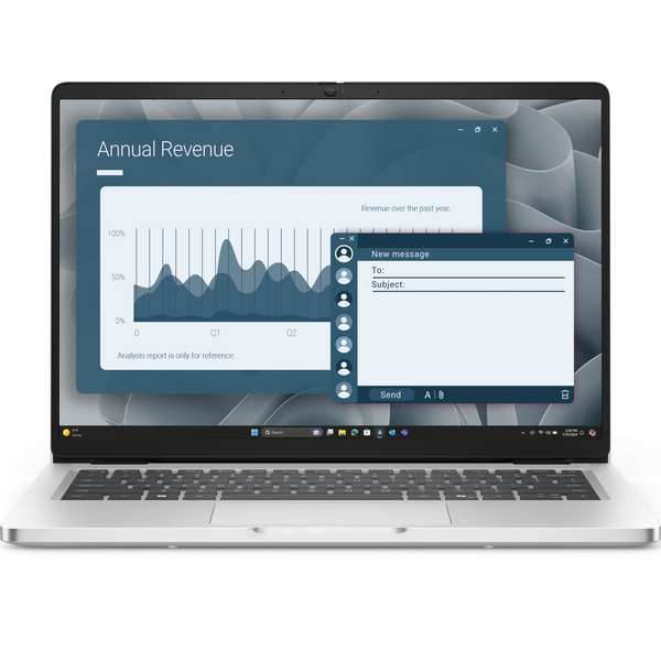 DELL Pro 14 PC14255 Copilot+ PC AMD Ryzen AI 7 350 Laptop 35,6 cm (14") Full HD+ 16 GB DDR5-SDRAM 512 GB SSD Wi-Fi 6E (802.11ax) Windows 11 Pro Platina, Zilver Slovaaks, Tsjechisch