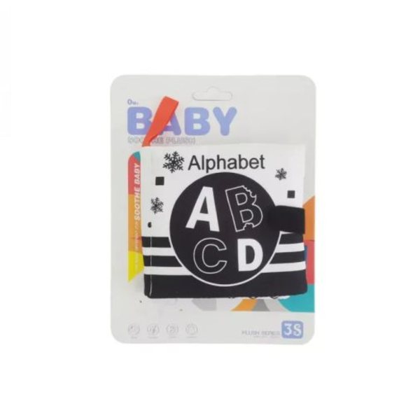 Puha Fekete-fehér textil lapozó könyv babáknak - Többféle