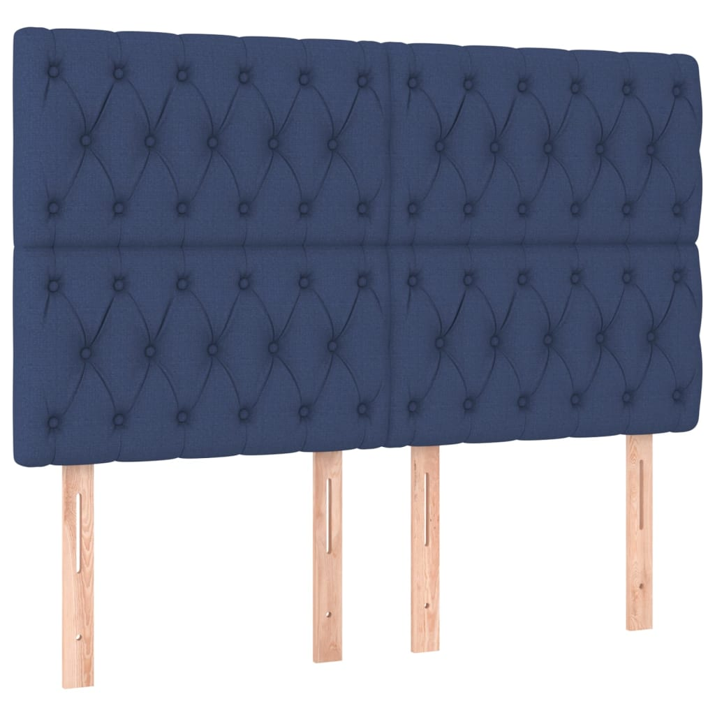 4 db kék szövet fejtámla 72 x 7 x 78/88 cm (3116672)