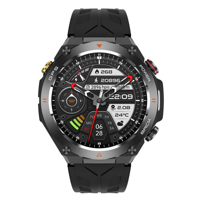 Colmi V75 Okosóra GPS és Bluetooth Hívás Funkcióval Fekete (V75 Black)