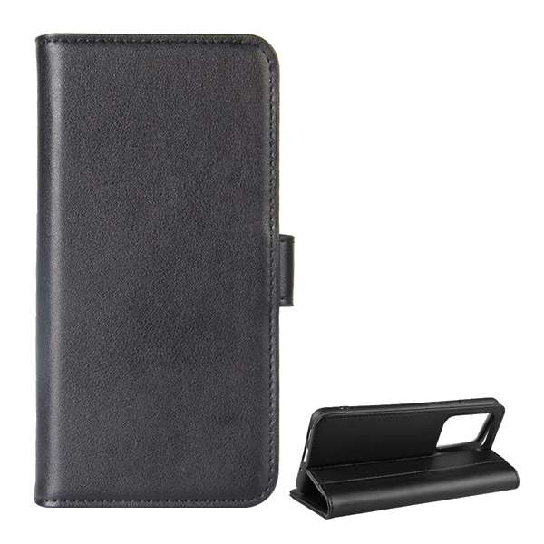 Tok álló, valódi bőr (FLIP, oldalra nyíló, asztali tartó funkció) FEKETE [Samsung Galaxy S20 Ultra 5G (SM-G988B)] (5996457936380)