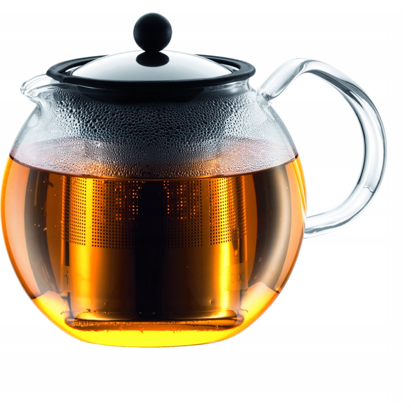 Bodum ASSAM Üveg Teáskanna 1,5L - Fekete / Inox