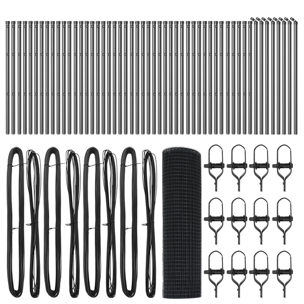 Hegesztett Drótkerítés 13 oszloppal Szürke 0.6x100 m Acél