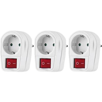 Kapcsolható köztes dugalj készlet, 3 részes, 2 pólusú, renkforce (2050003670043)