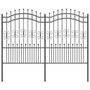 Kertkerítés Szürke 190 cm Porszórt Acél