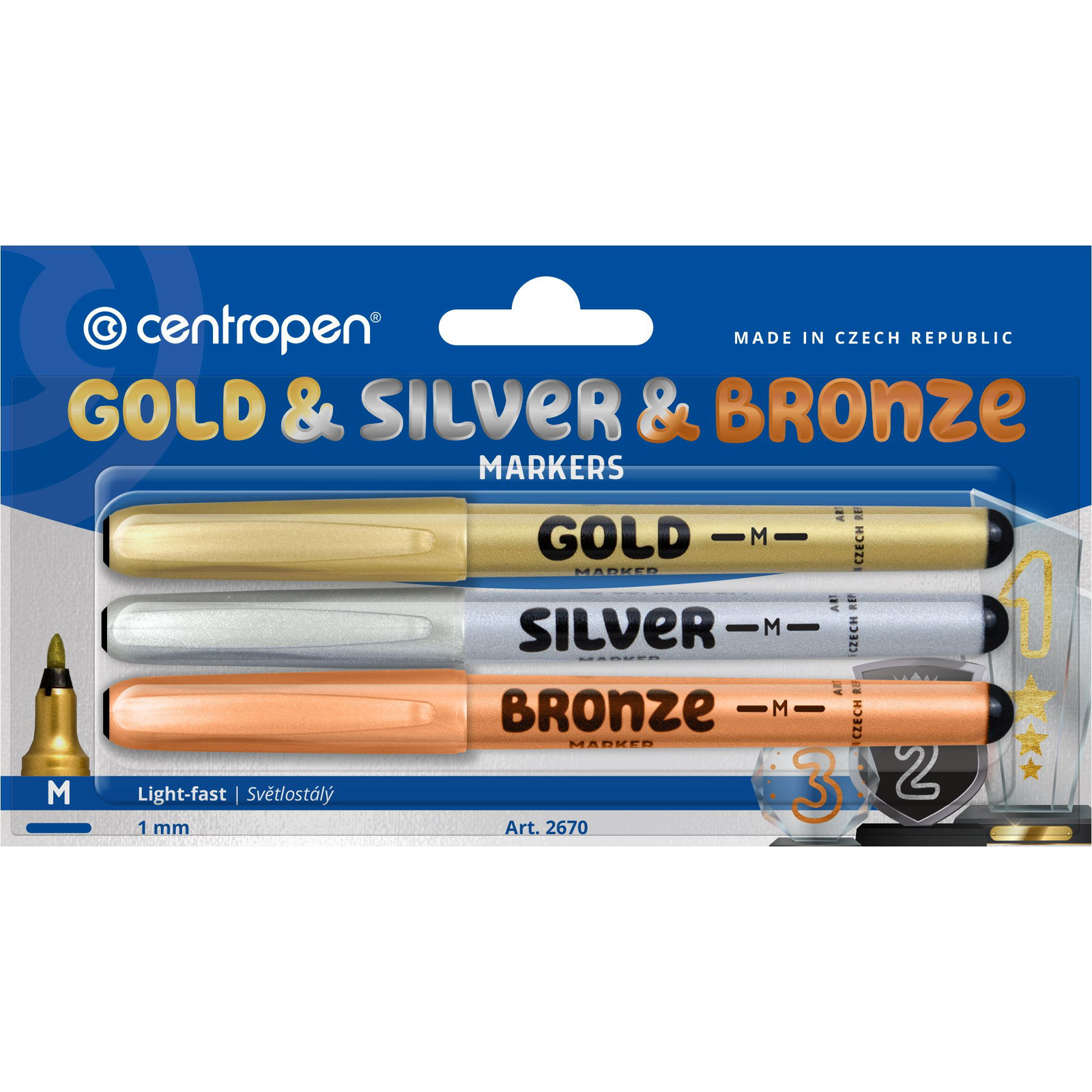 CENTROPEN 2670 arany, ezüst és bronz (626700301)