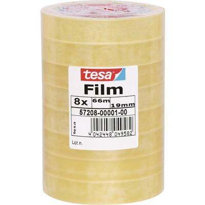 Tesa (57208-00001-01) film Standard Átlátszó (H x Sz) 66 m x 19 mm 8 db (57208-00001-01)