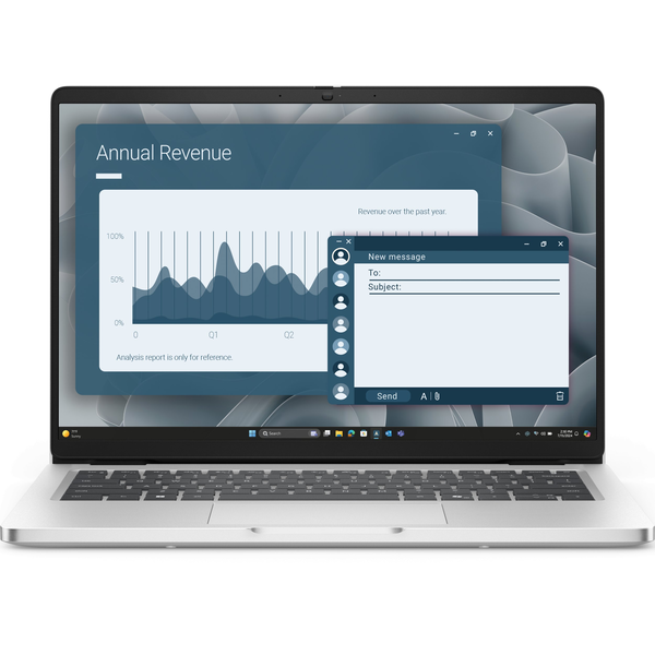 DELL Pro 14 PC14255 Copilot+ PC AMD Ryzen AI 7 PRO 350 Ноутбук 35,6 см (14") Full HD+ 16 GB DDR5-SDRAM 1 TB SSD Wi-Fi 6E (802.11ax) Windows 11 Pro Немски Платина