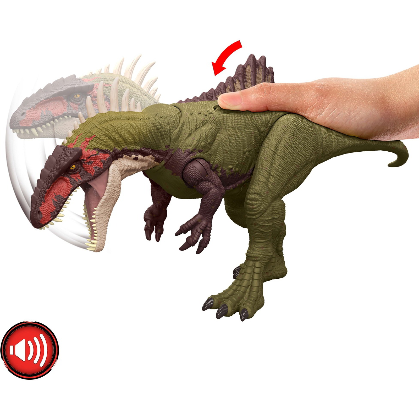 Mattel HXF52 Jurassic World Vad Üvöltés Becklespinax Dínó játékfigura (HXF52)