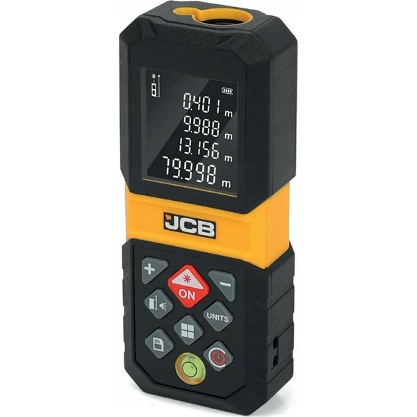 JCB lézeres távolságmérő LCD kijelző, USB-C töltő 80m