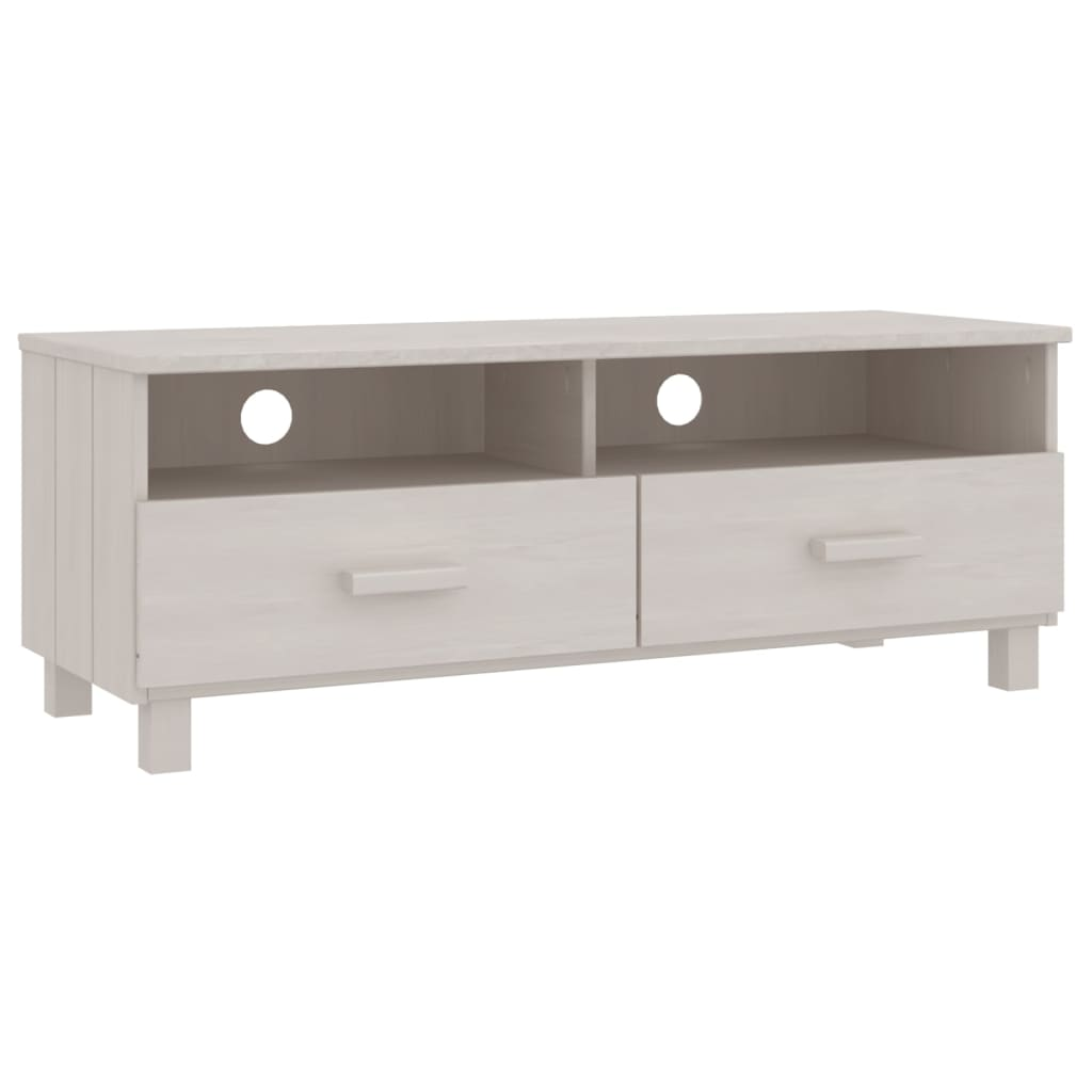 HAMAR fehér tömör fenyőfa TV-szekrény 106 x 40 x 40 cm (340469)