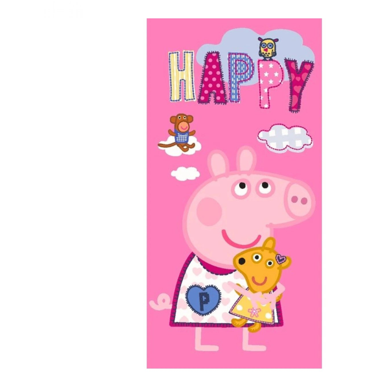 CARBOTEX Törölköző - Peppa malac és Teddy mackó, 70×140 cm (5905742042095)