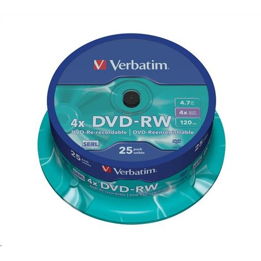 Verbatim DVD-RW Matt Silver 4,7 GB 25 stuk(s)