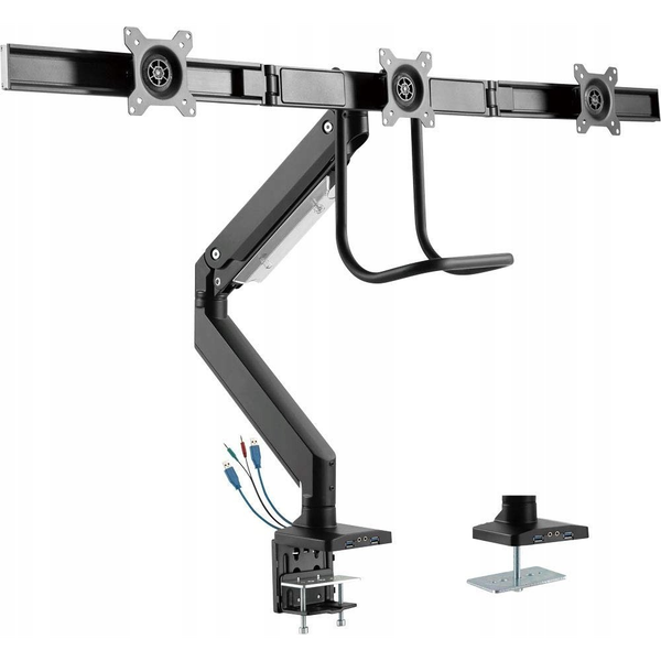 InLine 23172A Supporti a parete per TV 43,2 cm (17") Scrivania Nero