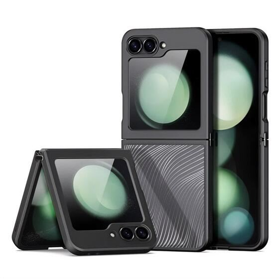 Dux Ducis AIMO Samsung Galaxy Z Flip6 (SM-F741) hullám mintás tok áttetsző-fekete (GP-159243) (GP-159243)