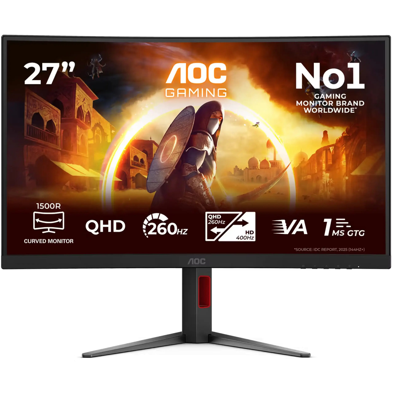 Монитор AOC G4 CQ27G4Z2P, черно-червен