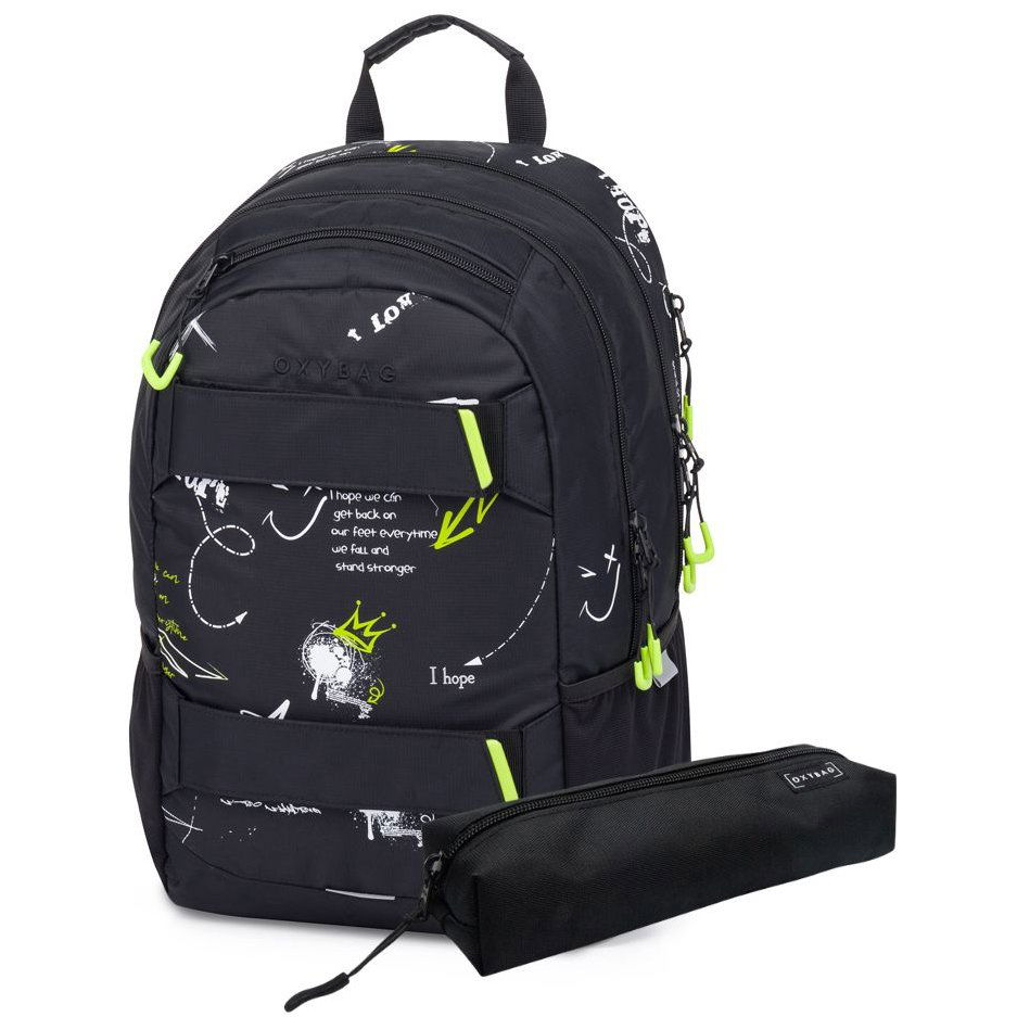 OXYBAG Student backpack + case Oxy Sport Graffiti (1-49125E)
