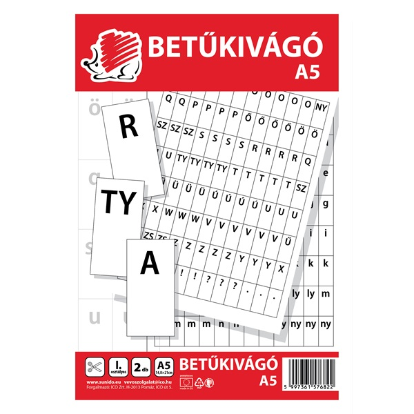 ICO Süni A5 2 lap betűkivágó (7571139004)