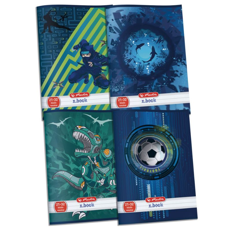 Herlitz Boys 32 lapos A5 felsős vonalas füzet Többfajta (09091141)