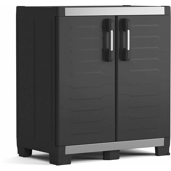 Keter Garage XL-es fekete-ezüst alacsony tárolószekrény 99 cm