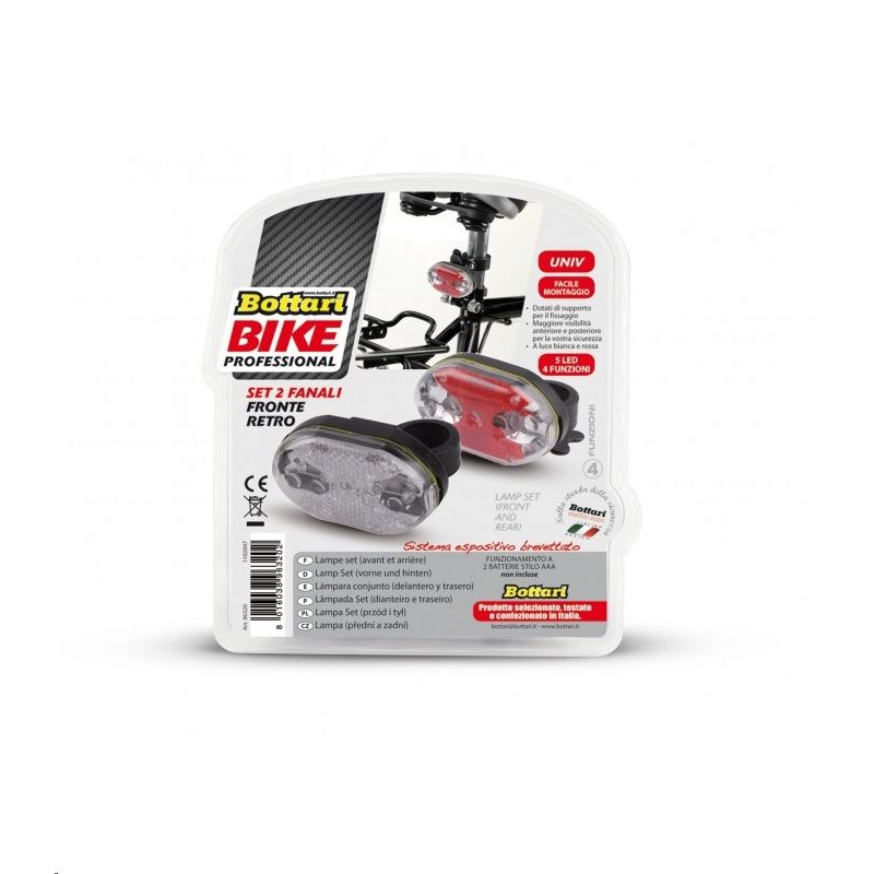 Bottari kerékpár lámpa szett, 5 LED-es (2996320N) (2996320N)