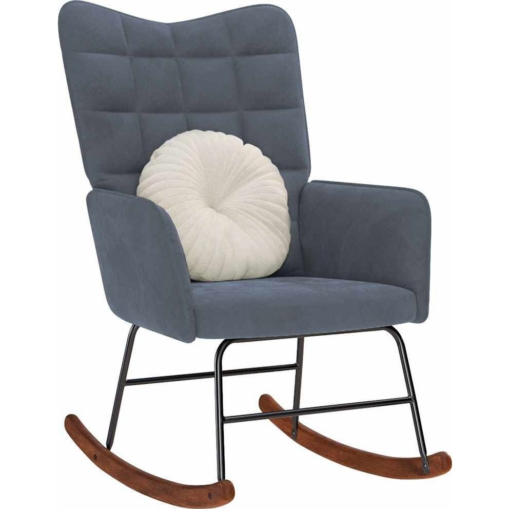 sötétszürke bársony hintaszék (4016833)