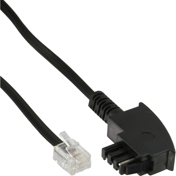 InLine 18901 cavo telefonico Nero