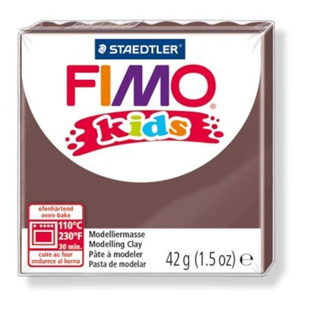 Пластилин Fimo, 42 g, горим, "Детски", кафяв