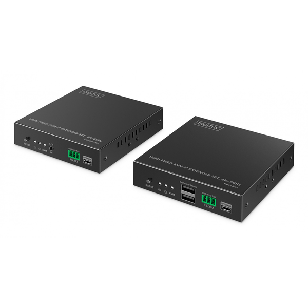 Digitus DS-55348 Hdmi Fiber Kvm Ip Extender Set 4K 60Hz 2xUSB černý