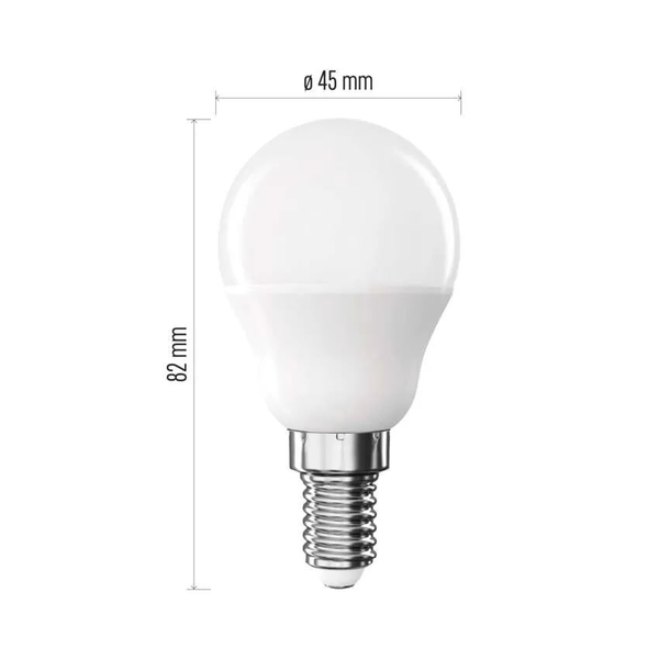 Emos Classic Mini Globe / E14 / 6,5W (60W) / 806lm meleg fehér LED izzó (ZQ1E41)