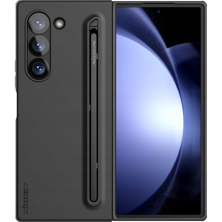 Samsung Z Fold6 Nillkin Flex Pure Fold Szilikon Telefonvédő Ultravékony, Matt + Érintőképernyő Ceruza, Fekete (6902048281547)