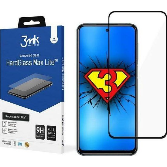 3mk HardGlass Max Lite edzett üvegfólia 9H Fekete Xiaomi Redmi Note 10s/10 4G