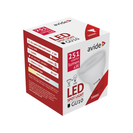 Avide Spot 4W GU10 WW (ABGU10WW-4W-AP) (ABGU10WW-4W-AP)