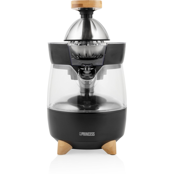 Princess 201862 elektrische citruspers 1 l 300 W Zwart, Transparant, Hout