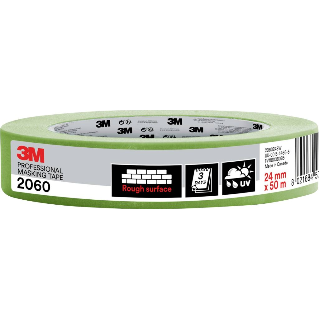 3M PT206024 festő maszkolószalag világoszöld, 50 m x 24 mm (PT206024)