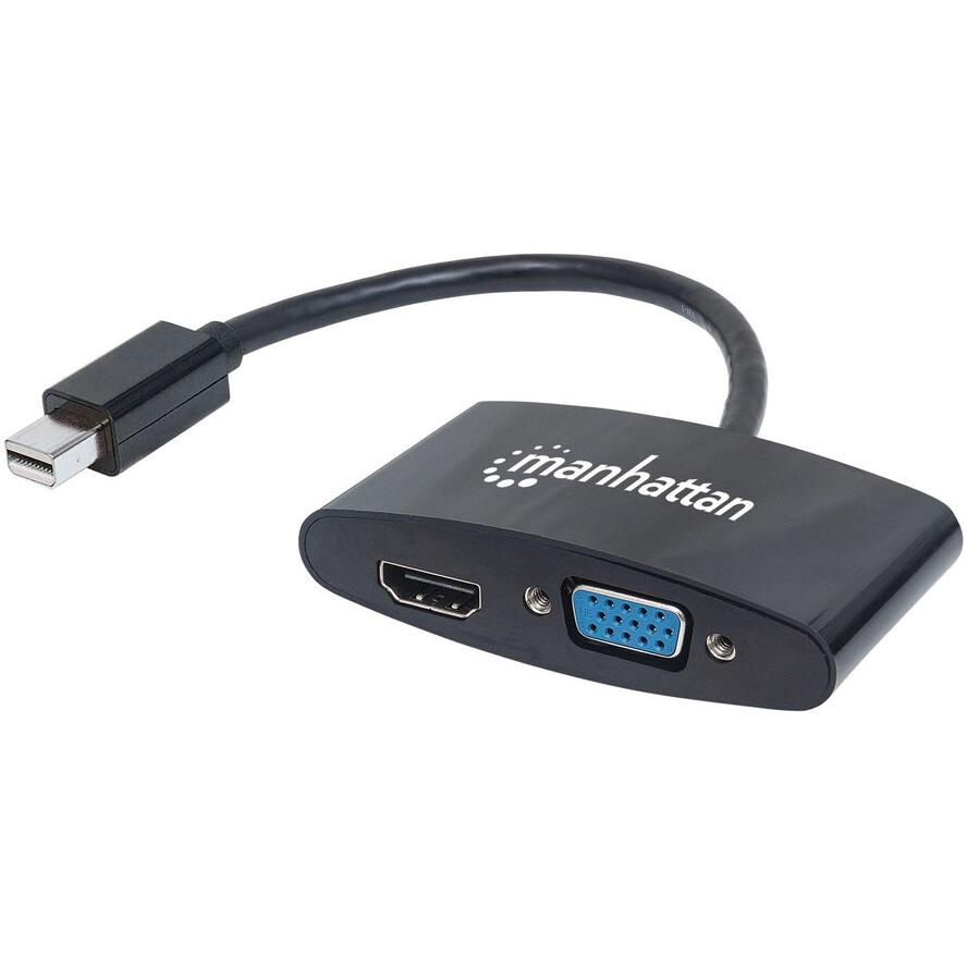 Manhattan 152709 video átalakító kábel 0,25 M Mini DisplayPort HDMI + VGA (D-Sub) Fekete (152709)