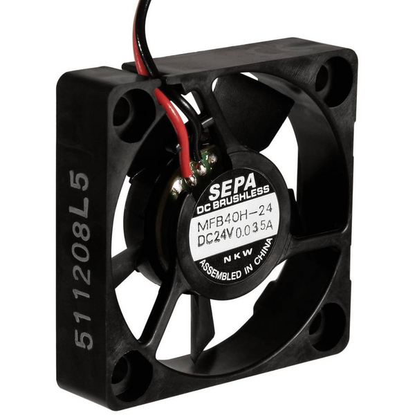 Nagy teljesítményű ventilátor 12V, golyóscsapágyazott, 40 x 40 x 10 mm, SEPA MFB40H12