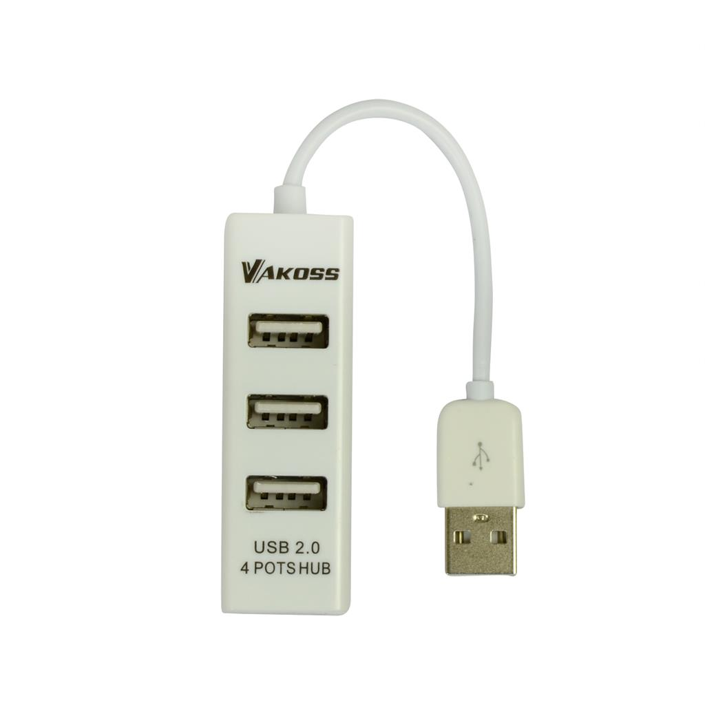Vakoss TC-234UX USB 2.0 HUB (4-port) Fehér (TC-234UX)