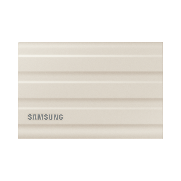 SAMSUNG Hordozható SSD T7 Shield, USB 3.2 Gen.2 (10Gbps), 2 TB, Bézs (MU-PE2T0K/EU)