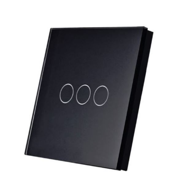 SmartWise T1R3B (R2) RF hármas fali kapcsoló fekete (SMW-KAP-T1R3B-R2) (SMW-KAP-T1R3B-R2)