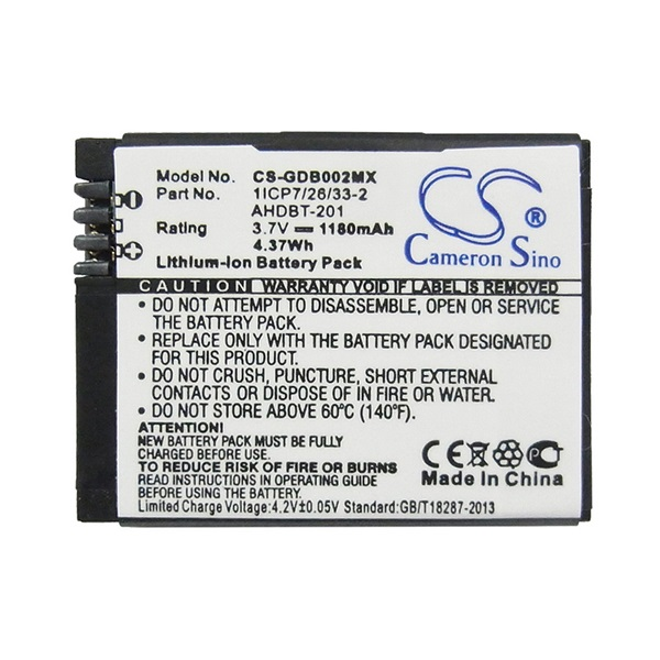 Cameron Sino CS-GDB002MX GoPro Hero 3/3+ Akciókamera akkumulátor 1180 mAh (CS-GDB002MX)