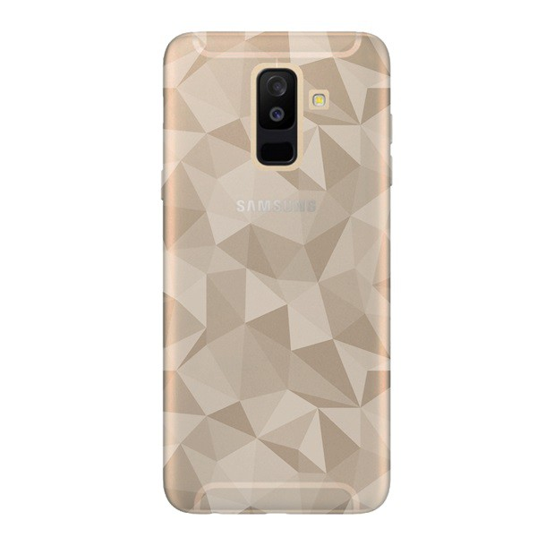 Szilikon telefonvédő (3D, gyémánt minta) FÜSTSZÍNŰ [Samsung Galaxy A6+ (2018) SM-A605F] (5996457795352)