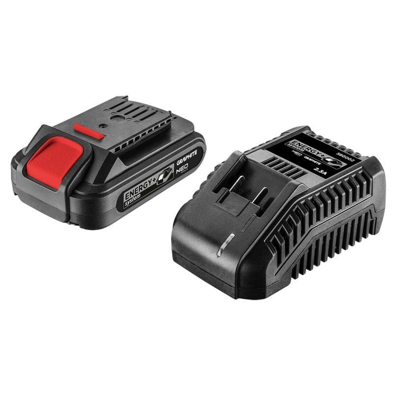 Graphite 58GE131 akkumulátor + töltő szett, Energy+ rendszerhez 18V/2Ah (58GE131)