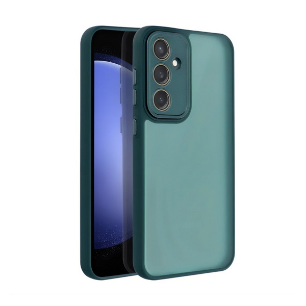 Gigapack Samsung Galaxy S25 Plus Szilikon Kamera Védő Telefon Tok - Sötétzöld