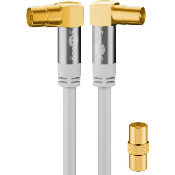 Goobay 70420 Koax Premium 4x árnyékolt antenna kábel 3m - Fehér