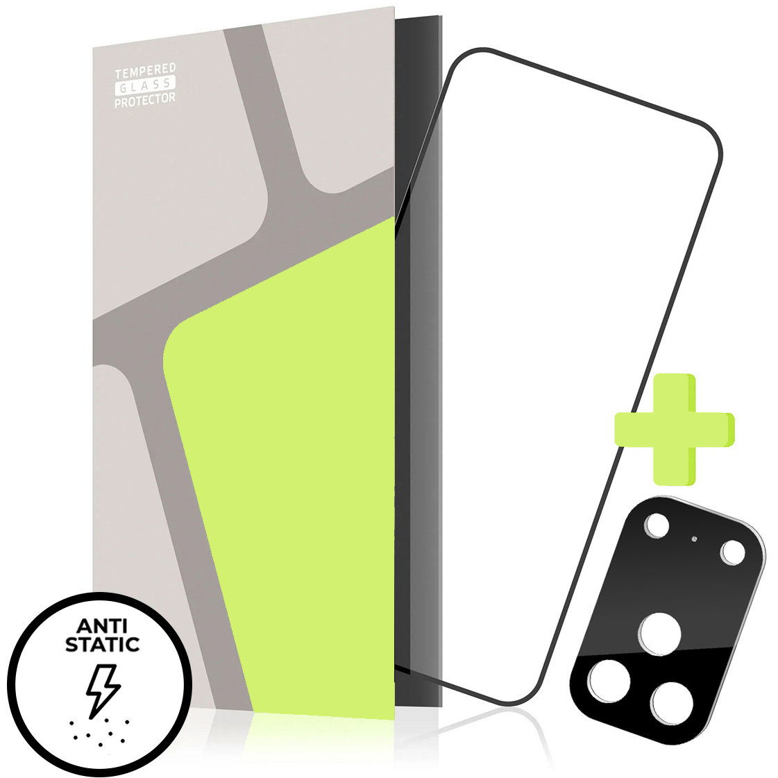 Tempered Glass Protector for iPhone 17 Pro Max, with adhesive ESD layer to repel dust (CaseFriendly) (TGD-IP17PM-BL)
