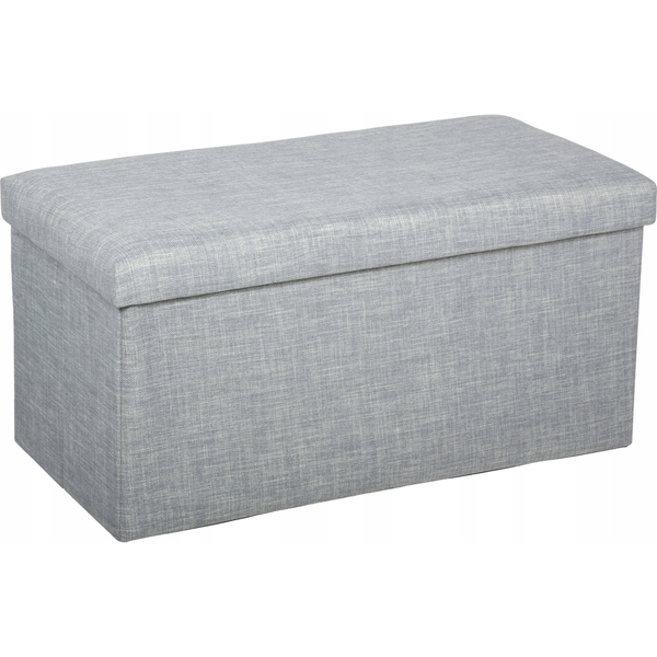 Puff Doble Plegable Tomaz - Gris Claro - 75,7x37,5x38 Cm Atmosphera